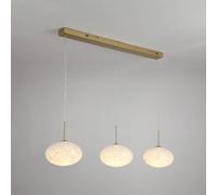 Searchlight Confetti LED hanging light, length 115 cm, gold/white, glass