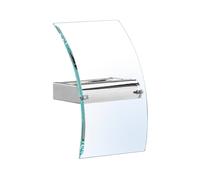 Searchlight Corridor LED wall light, chrome/clear, glass, 29 cm high