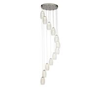 Searchlight Cyclone 12 Light Drop Pendant, Clear Glass 3000K