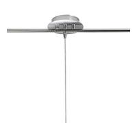 Searchlight Duo 2 hanging lamp smoky glass/chrome long 3-bulb