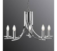 Searchlight Elegant 5-bulb Ascona chrome hanging light