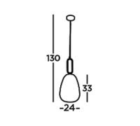 Searchlight Elixir pendant light, nickel-coloured/clear, glass, Ø 24 cm, E27