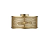 Searchlight Fishnet 3 Light Semi-Flush Ceiling Light - Matt Gold