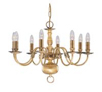 Searchlight Flemish 8 Light Chandelier - Antique Brass