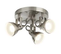 Searchlight 1543SS Focus 3 Light Ceiling Plate Spotlight Satin Silver