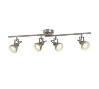 Searchlight Focus 4 Lights Satin Silver Industrial Ceiling Spotlight Split-Bar