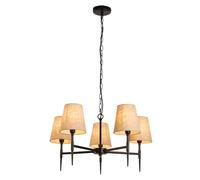 Searchlight Gothic 5 Light Chandelier - Black