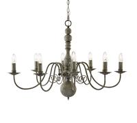 Searchlight Greythorne 8 Light Chandelier - Grey