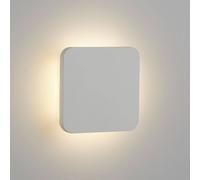 Searchlight Gypsum LED wall light 15 x 15 cm, white plaster