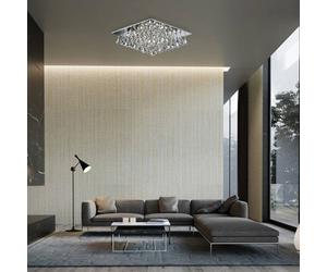 Searchlight Hanna ceiling light with crystal prisms 44 x 44 cm