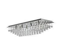 Searchlight Hanna Large Flush Ceiling Light - Crystal Drops