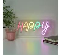 Searchlight Happy Neon Effect LED Novelty Light - Multi