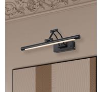 Searchlight Herron LED rechargeable wall lamp, matt black, width 43 cm, CCT