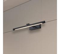 Searchlight Holton LED rechargeable wall lamp, matt black, width 45 cm, CCT