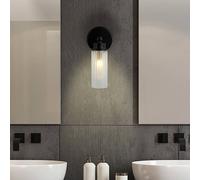 Searchlight Imperial wall light, black, 1-bulb, steel, glass, IP44