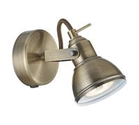 Searchlight Lighting Industrial 1 LT Antique Spotlight, Steel, GU10, Aged Brass