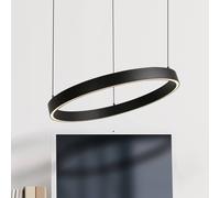 Searchlight Layla LED hanging light, black, Ø 44 cm CCT, height-adjustable