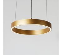 Searchlight Layla LED hanging light, gold, Ø 44 cm CCT, height-adjustable
