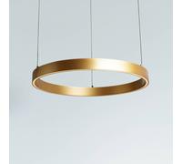 Searchlight Layla LED hanging light, gold, Ø 64 cm CCT, height-adjustable