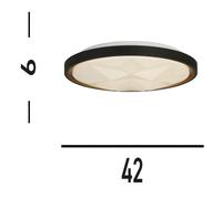 Searchlight LED ceiling lamp Satellite black Ø 42cm steel remote control