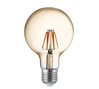 Searchlight Led Lamps Pack X 5 Dimmable Led Filament Globe 95Mm Amber Glass E27 6W 600Lm 2700K