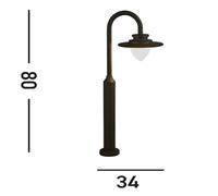 Searchlight LED path light Texas, IP54, graphite-coloured, height 80 cm