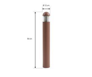 Searchlight LED rechargeable wall lamp DANISH, projection 25 cm, gold-coloured metal