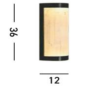Searchlight LED wall light Nile, height 36 cm, black, steel, IP44