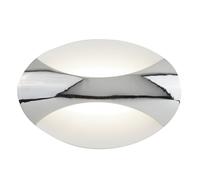 Silver Chrome - White 6.5W Integrated LED Oval Wall Bracket L40cm RRP £105
