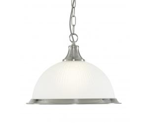 Searchlight Lighting 1044 American Diner Satin Silver Pendant