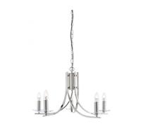 Searchlight 4165-5SS Ascona 5 Light Multi Arm Ceiling Light Silver