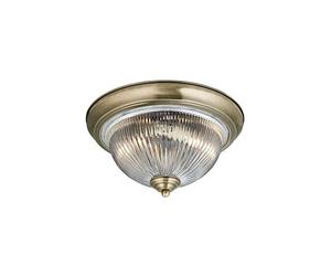 Searchlight Lighting 4370 American Diner 2 Light Bathroom Ceiling Fitting in Antique Brass Finish