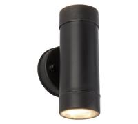 Searchlight Lighting 7592-2BK Polycarbonate LED 2 Light Coastal Outdoor Wall Fitting In Black Finish