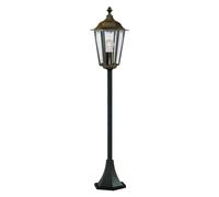 Searchlight Lighting 82504BK Alex Single Light Small Outdoor Post Lamp In Black Finish With Clear Glass