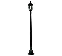 Searchlight Lighting 82508BK Alex Single Light Large Outdoor Post Lamp In Black Finish With Clear Glass