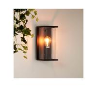 Searchlight Lighting Ashby Single Light Outdoor Half Lantern Wall Fitting with Dusk to Dawn Sensor In Black Finish