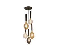 Rowan 5 Light Multi-Drop Pendant Ceiling Light black