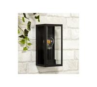 Searchlight Lighting Edison Single Light Half Lantern Outdoor Wall Fitting In Black Finish