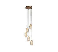 Searchlight 97291-5CP Cyclone 5 LED Light, bronze, champagne glass [EEK: G]
