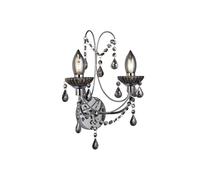 Searchlight Lighting Searchlight Luna Twin Bathroom Wall Light - Smoked