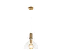 Searchlight Lighting Searchlight Margarita Single Light Glass Ceiling Pendant In Satin Brass Finish