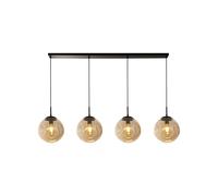 Searchlight Lighting Searchlight Punch Champagne Glass 4 Light Bar Ceiling Pendant In Matt Black Finish