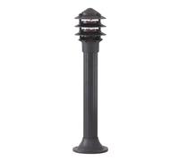 Searchlight Lighting Single Light Outdoor Post Light In Black Finish With Glass Diffuser