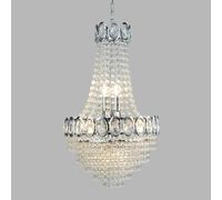 Searchlight Limoges chandelier, glass bead hanging elements