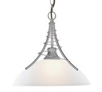 Searchlight Linea Satin Silver Finish Modern Twist Centred Pendant Ceiling Light, 5224SS