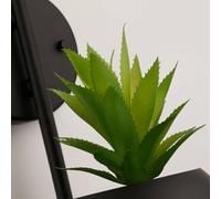 Searchlight Makarius wall light, black/white, glass, hanging plant