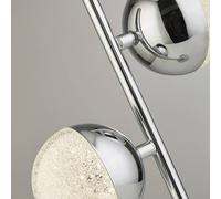 Searchlight Marbles LED table lamp, chrome-coloured, glass, 45 cm high