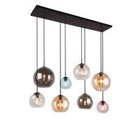 Searchlight Mardi Gras II pendant light, 8-bulb, linear