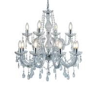 Searchlight Marie Therese 12 Light Chandelier - Chrome