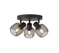 Searchlight Meshy Cage 3 Light Spotlight Plate - Black